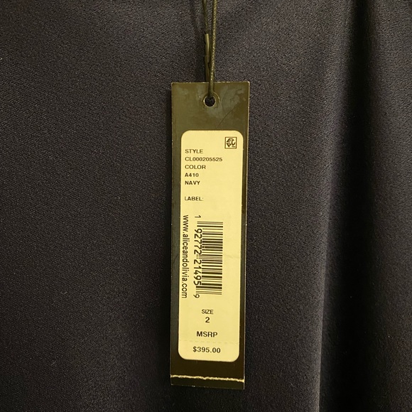BRAND NEW Alice + Olivia Slip Dress | Navy | Size 2 - Picture 7 of 8